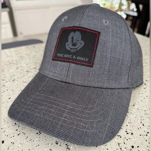 Disney Gray Cap with Black and Red Mickey Patch